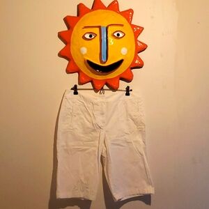 Jones New York Sport 100% cotton white Bermuda shorts